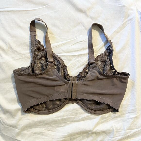 NWOT Wacoal Arabesque Taupe Underwire Lace Bra 36 DDD - Picture 5 of 5